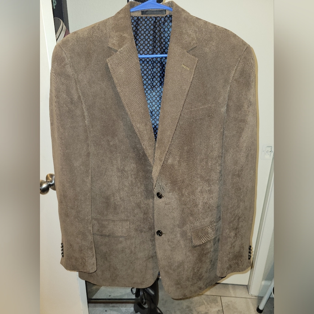 Michael Kors Brushed Corduroy Brown Blazer 40L